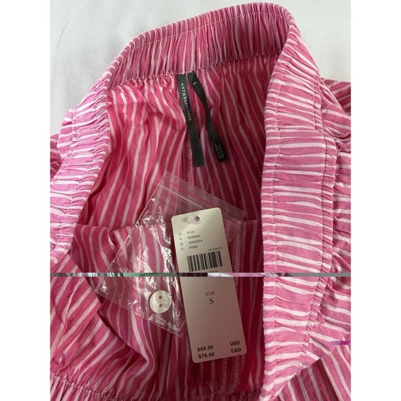 NWT Anthropologie Women's Wren Boxer Pants Lounge Pink Stripe Print S - Picture 8 of 9